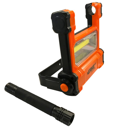 VERKE V87531 LAMPA HALOGEN BUDOWLANY LED AKU 20 W + LATARKA