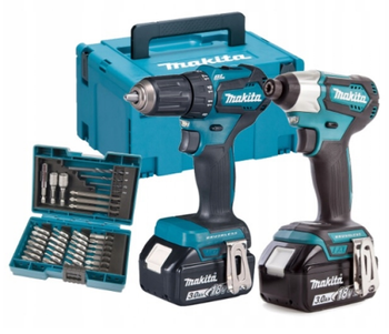 MAKITA DLX2220JX2 Zestaw DDF483+DTD155 18V 2x3,0Ah