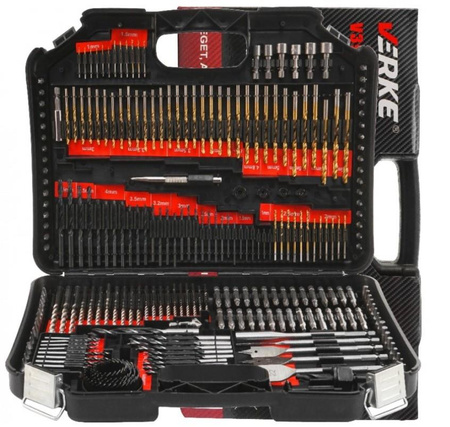 VERKE V39206 ZESTAW WIERTEŁ I BITÓW BITY KOŃCÓWKI 246 szt