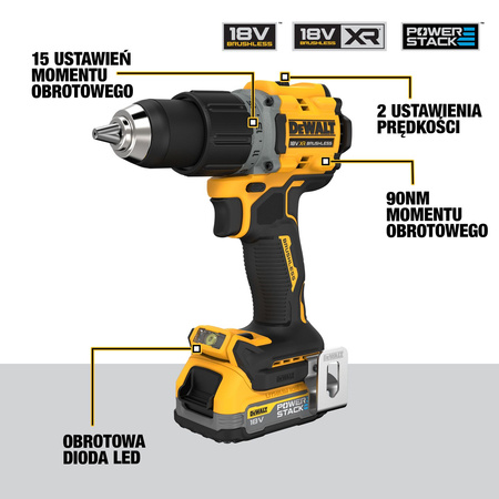 DeWALT DCK2051H2T WKRĘTARKA DCD800 + ZAKRĘTARKA DCF850 18V POWERSTACK 2x5Ah