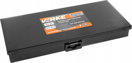 VERKE V87010 ZESTAW GWINTOWNIKÓW I NARZYNEK M3 - M12 POKRĘTŁA OPRAWKI GWINTOMIERZ 32 EL.