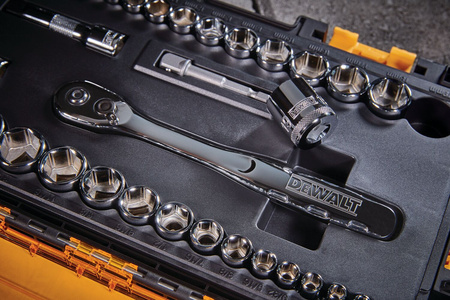 DEWALT DWMT45034-0 ZESTAW 34 SZT. NASADEK 1/4" I 3/8" Z GRZECHOTKĄ