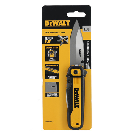 DEWALT DWHT10993-0 NÓŻ SKŁADANY KIESZONKOWY DROP POINT 82 MM