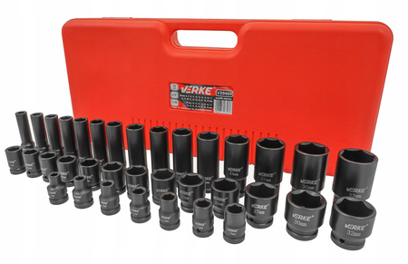 VERKE V39469 ZESTAW NASADEK UDAROWYCH 1/2" 8-32mm - 35 SZTUK