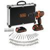 BLACK DECKER BDCHD18BAFC WKRĘTARKA 2x1,5Ah + OSPRZĘT 80 SZT