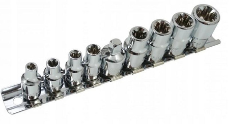 VERKE V39110 ZESTAW NASADEK TORX 1/4"- 3/8" 9 EL