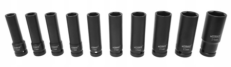 VERKE V39467 ZESTAW NASADEK UDAROWYCH 1/2" 10-24mm - 10 SZTUK