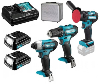 MAKITA ZESTAW WKRĘTARKA + ZAKRĘTARKA + POLERKA 12V