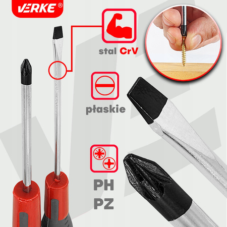 VERKE V86432 ZESTAW WKRĘTAKÓW 8 SZT VERKE LIGHT DUTY