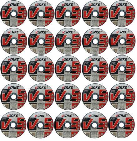 VERKE TARCZA DO CIĘCIA METALU 125mm x1,2mm -25 szt