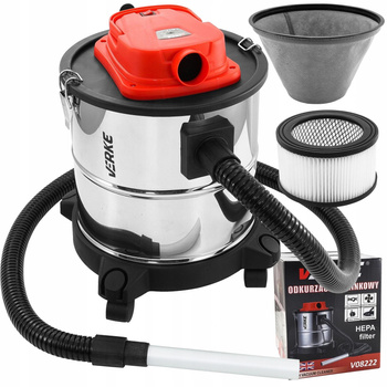 VERKE ODKURZACZ KOMINKOWY POPIOŁU GRUZU 1200W 20L