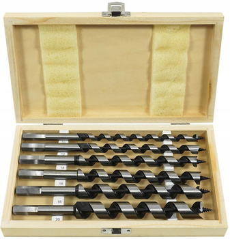 VERKE V05076 WIERTŁA KRĘTE DO DREWNA 10-20mm ZESTAW 6 SZTUK