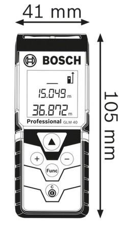 BOSCH GLM 40 Dalmierz laserowy 40m + etui IP54