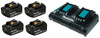 MAKITA ZESTAW ŁADOWARKA DC18RD + 4 AKU 3Ah BL1830B
