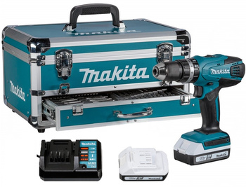 MAKITA HP457DWEX4 WKRĘTARKA 18V + 2x1,5Ah + OSPRZĘT