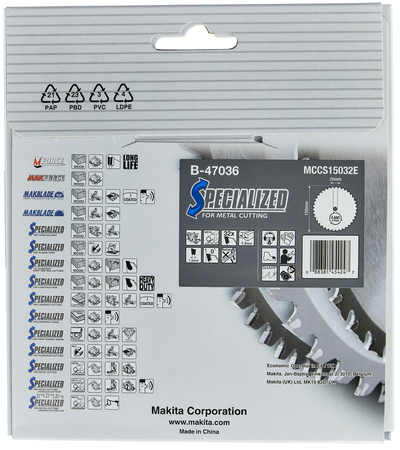 MAKITA B-47036 TARCZA TNĄCA SPECJALIZED 150x20MM 32Z