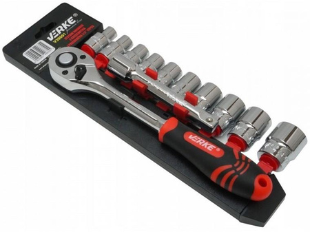 VERKE V39091 ZESTAW NASADEK Z GRZECHOTKĄ I PRZEDŁUŻKĄ 1/2" 12EL