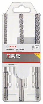 BOSCH ZESTAW WIERTEŁ SDS+ PLUS-5X 6/8/10mm - 3 szt