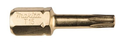 MAKITA B-28400 2 x BIT TORX T15 25mm IMPACT GOLD