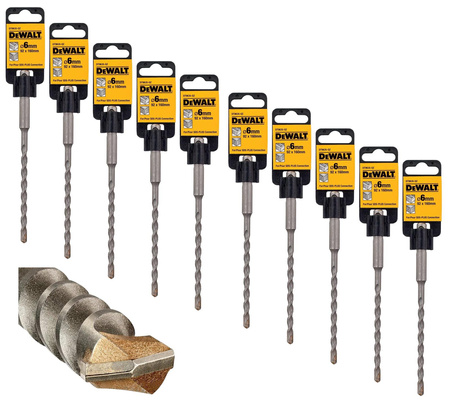 DeWALT DT9635 WIERTŁO SDS-PLUS 6mm 92/160mm - ZESTAW 10 SZT