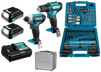 MAKITA CLX224X ZESTAW WKRĘTARKA + ZAKRĘTARKA + OSPRZĘT 212 SZT.