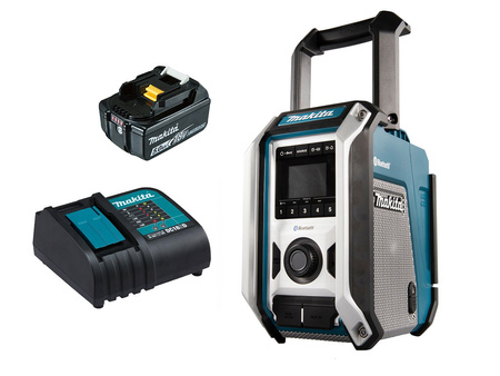 MAKITA DMR114 Radio AM/FM SUBWOOFER BLEUTOOTH + 5Ah + ŁADOWARKA SD