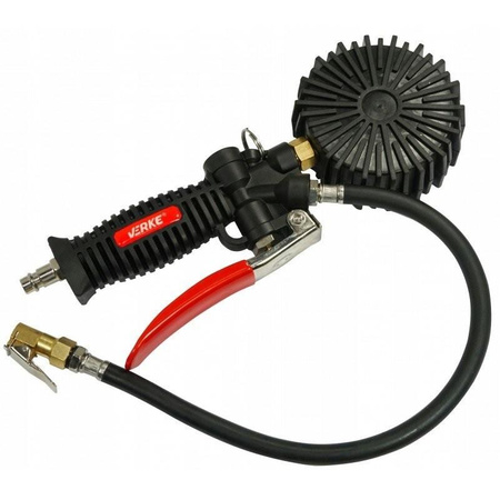 VERKE V81265 PISTOLET DO POMPOWANIA KÓŁ Z MANOMETREM 12 bar