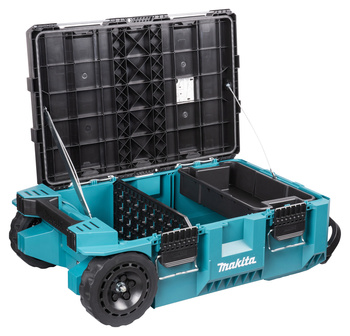 MAKITA MAKTRAK L P-91001 WÓZEK NARZĘDZIOWY – MAX. 113 KG • 81,9 L • KOŁA 23 CM Ø • GECKO-GRIP • ORGANIZER