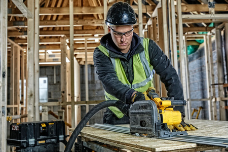 DeWALT DCS520 ZAGŁĘBIARKA AKUMULATOROWA 54V FlexVolt + szyna 1,5m + ściski + 2x 6Ah TSTAK VI