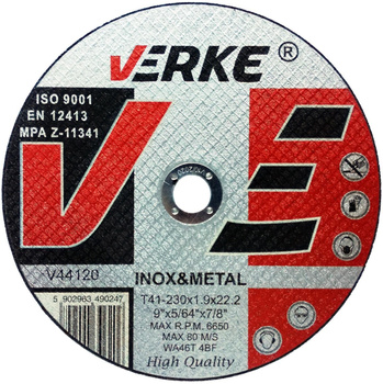 VERKE V44120 TARCZA do cięcia METALU 230mm x 1,9mm x 22,2