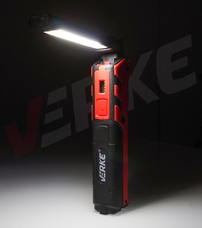 VERKE V87552 LAMPKA ROBOCZA COB 360 lm + 140 lm, 2000 mAh