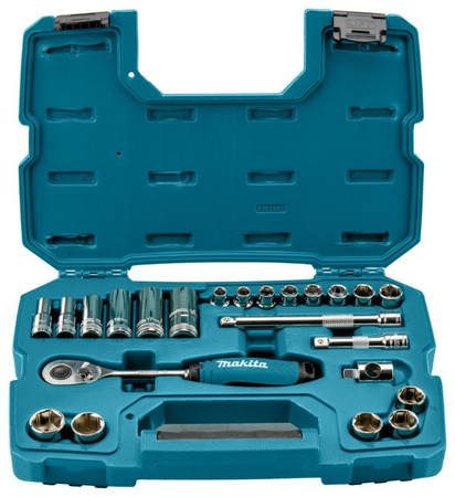 MAKITA B-65573 Zestaw nasadek + klucz 3/8" z grzechotką 23 szt