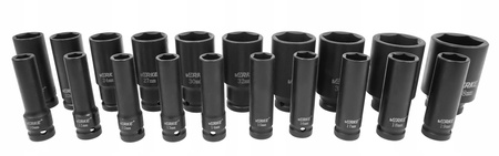 VERKE V39468 ZESTAW NASADEK UDAROWYCH 1/2" 10-38mm - 20 SZTUK