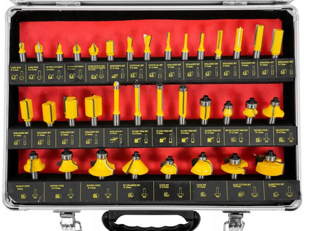 NOTIG N4600 FREZY KSZTAŁTOWE DO DREWNA ZESTAW 35 EL. WALIZKA