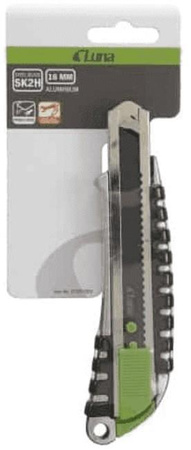 LUNA Nóż z aluminium 18 mm + 10 szt. ostrzy SK2H