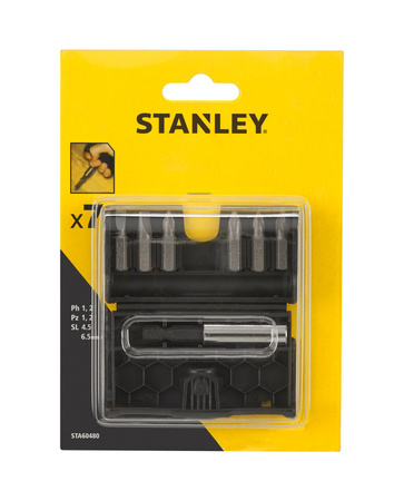 STANLEY STA60480 ZESTAW BITÓW + UCHWYT MAGNETYCZNY 7 ELEMENTÓW