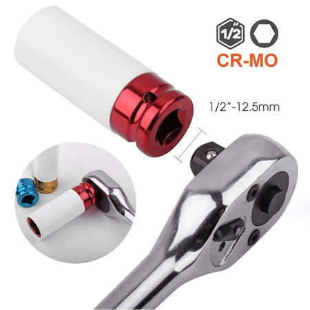 VERKE V86102 NASADKI UDAROWE ½ DO FELG ALUMINIOWYCH KÓŁ ZESTAW 17-22mm