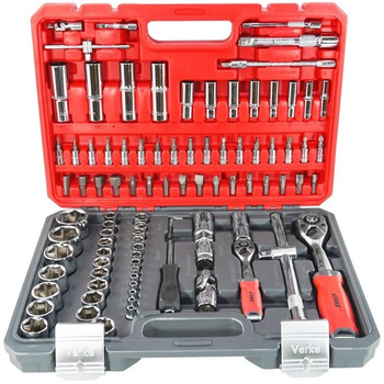 VERKE V39060 KLUCZE NASADOWE 94 SZTUKI ZESTAW WALIZKA