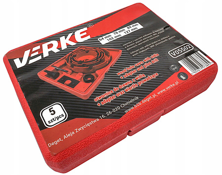 VERKE V05502 ZESTAW OTWORNIC WIDIOWYCH DO DREWNA 64-127 mm