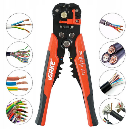 VERKE V06420 SZCZYPCE DO ŚCIĄGANIA IZOLACJI ZACISKARKA DO KABLI