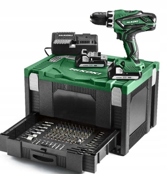 HIKOKI DS18DJL Wkrętarka 53Nm 2x3Ah + Osprzęt 100pc