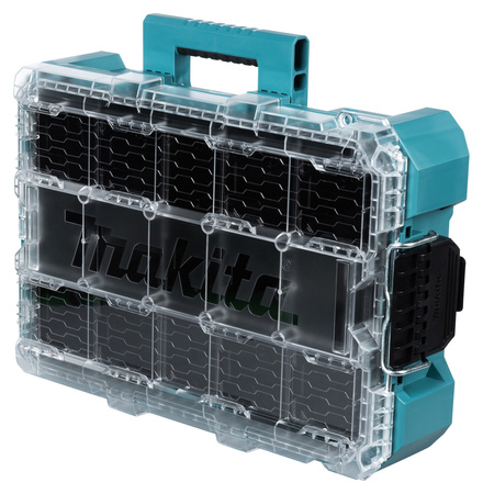 MAKITA MAKTRAK M P-91045 ORGANIZER PŁASKI max. 22,7 kg • 18,41 L • TRANSPARENTNY • 11 POJEMNIKÓW