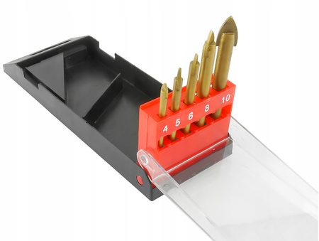 VERKE V05039 WIERTŁA DO SZKŁA I CERAMIKI 4-10 mm