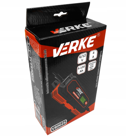 VERKE V80026 PROSTOWNIK ŁADOWARKA AKUMULATORA 6V 12V 4A
