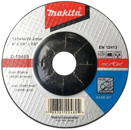 MAKITA D-18465-20 TARCZA SZLIFIERSKA 125mm - 20szt
