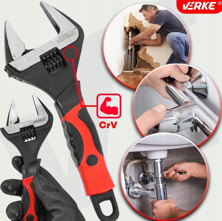 VERKE V86505 KLUCZ NASTAWNY SZEROKI 150mm 0-30mm