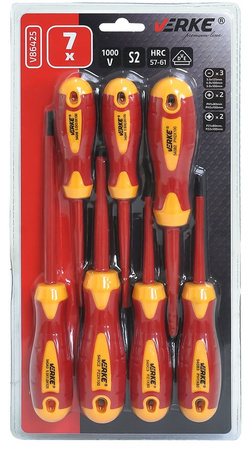 VERKE V86425 ZESTAW WKRĘTAKÓW IZOLOWANYCH 1000V S2