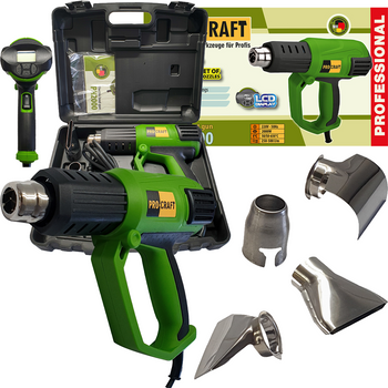 PROCRAFT PH2000 OPALARKA 2000 W REGULACJA LCD WALIZKA Z DYSZAMI