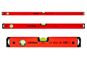 PRO 3-01-01-A1-Z03 ZESTAW POZIOMNIC PRO600 CZERWONA 40,80,120CM