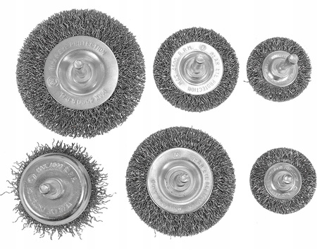 VERKE V05260 ZESTAW SZCZOTEK DRUCIANYCH INOX 6 SZTUK